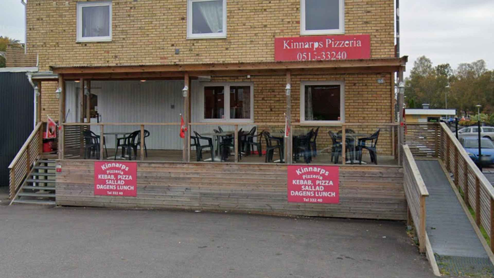 Framsidan på Kinnarps Pizzeria i Kinnarp